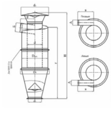чертеж циклона ЦОЛ в Домодедово