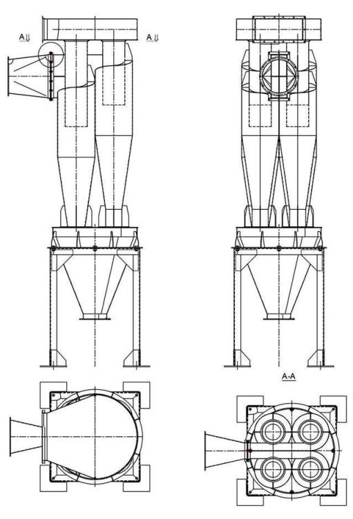 чертеж циклона У21-ББЦ в Домодедово